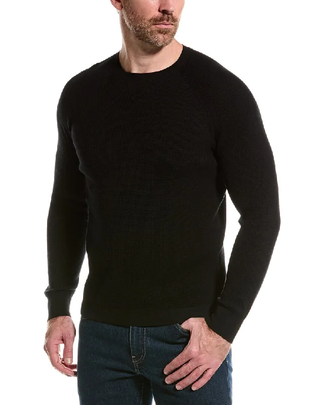 NAADAM Waffle Cashmere-Blend Crewneck Pullover