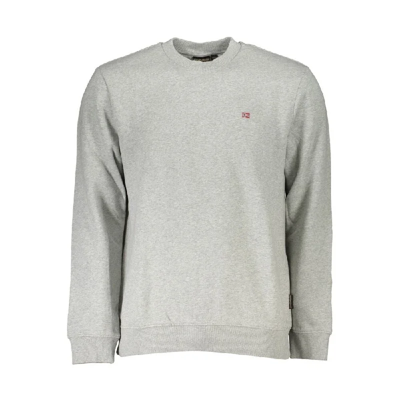 Napapijri Gray Cotton Men Men's Sweater