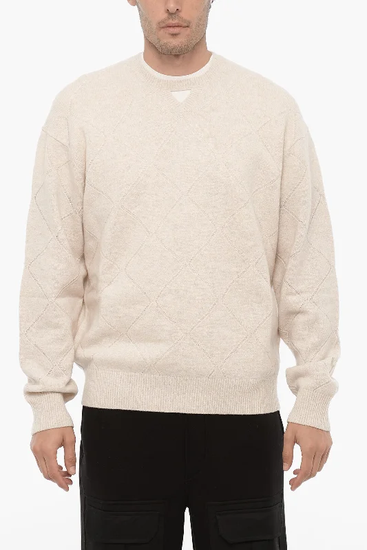 Neil Barrett Wool Blend Crew-neck Sweater with Cut-Out Detail