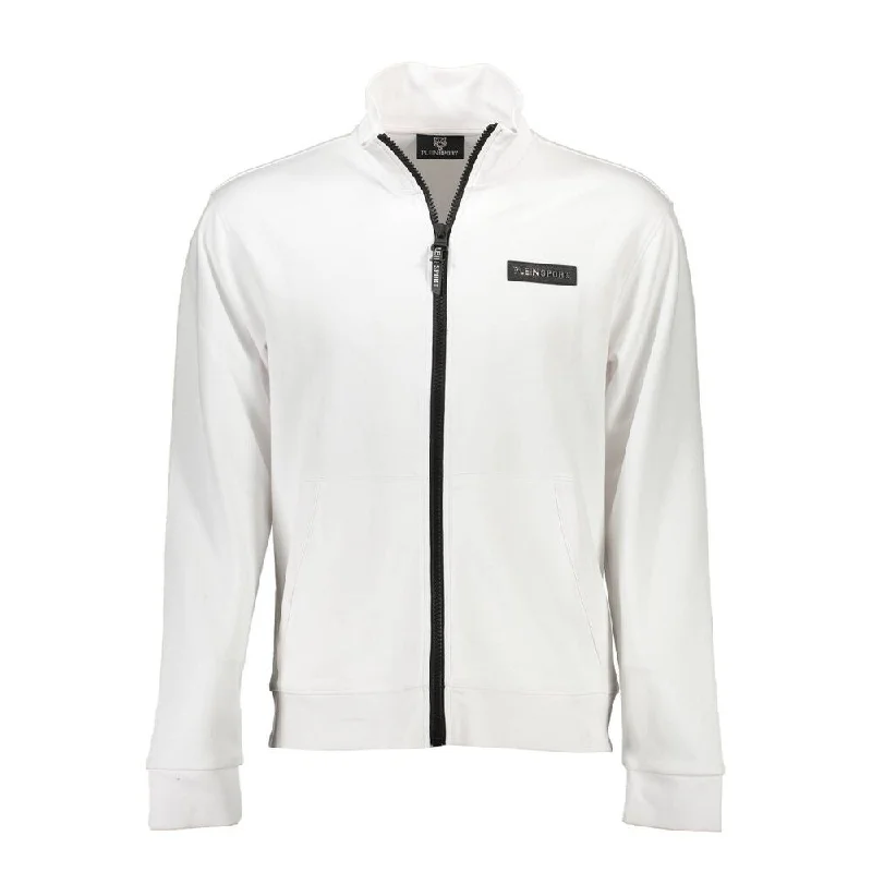 Plein Sport White Cotton Men Men's Sweater