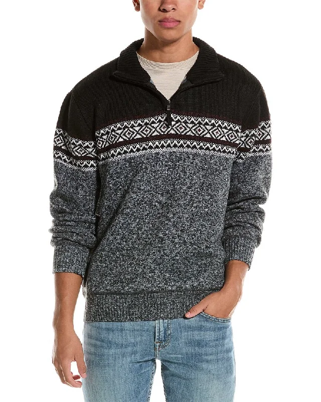 Point Zero Bonded 7 Gauge Recycled Texture 1/4-Zip Sweater