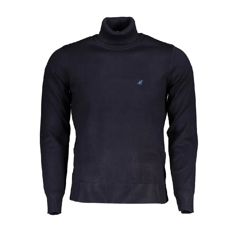 U.S. Grand Polo Elegant Turtleneck Sweater with Embroidered Men's Logo