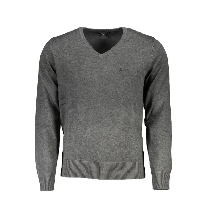 U.S. Grand Polo Gray Nylon Men's Sweater