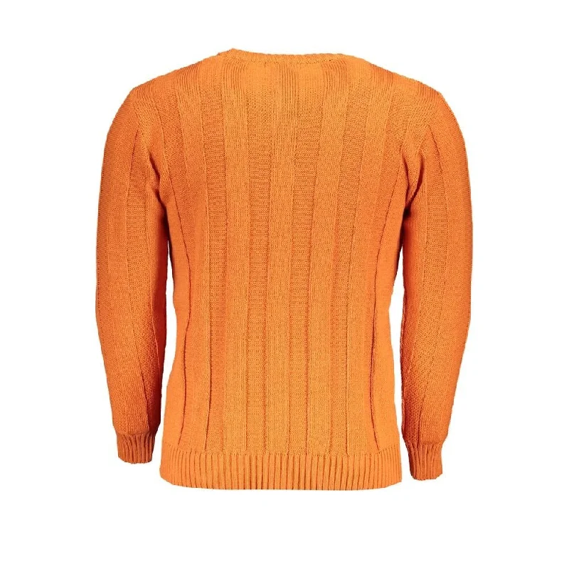 U.S. Grand Polo Orange Fabric Men's Sweater