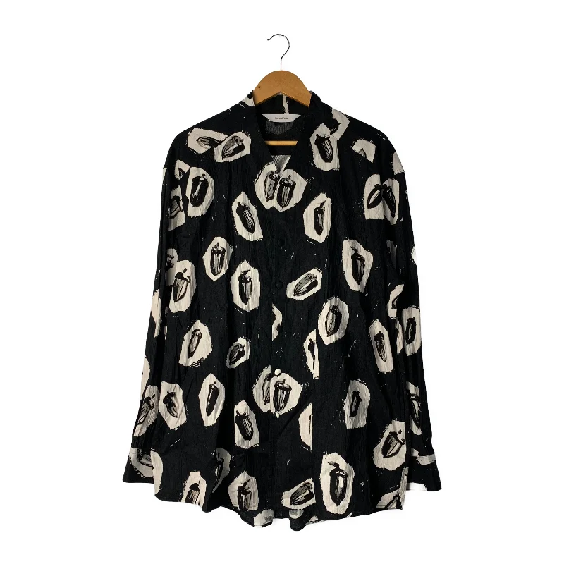 Sasquatchfabrix./LS Shirt/L/Black/Cotton/All Over Print/22SS-SY9-003