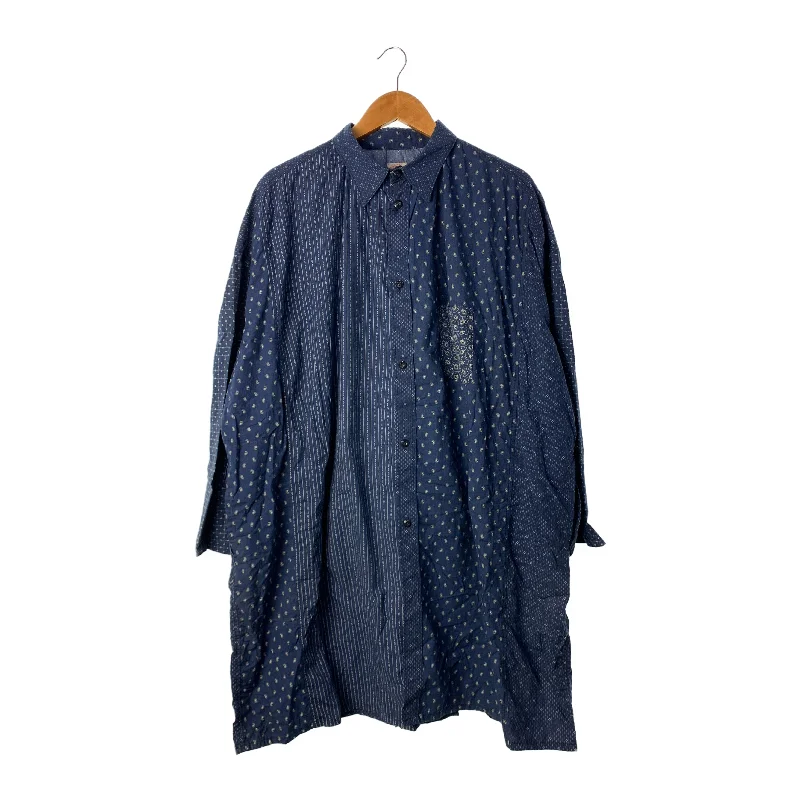 FUNSET OF ART/LS Shirt/M/Navy/Cotton/