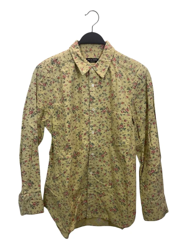 COMME des GARCONS HOMME PLUS/LS Shirt/Cotton/BEG/Floral Pattern/PB-040170