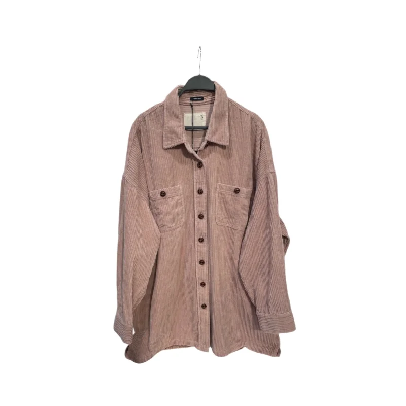 R13/LS Shirt/M/Corduroy/PNK/DROP NECK BUTTON UP