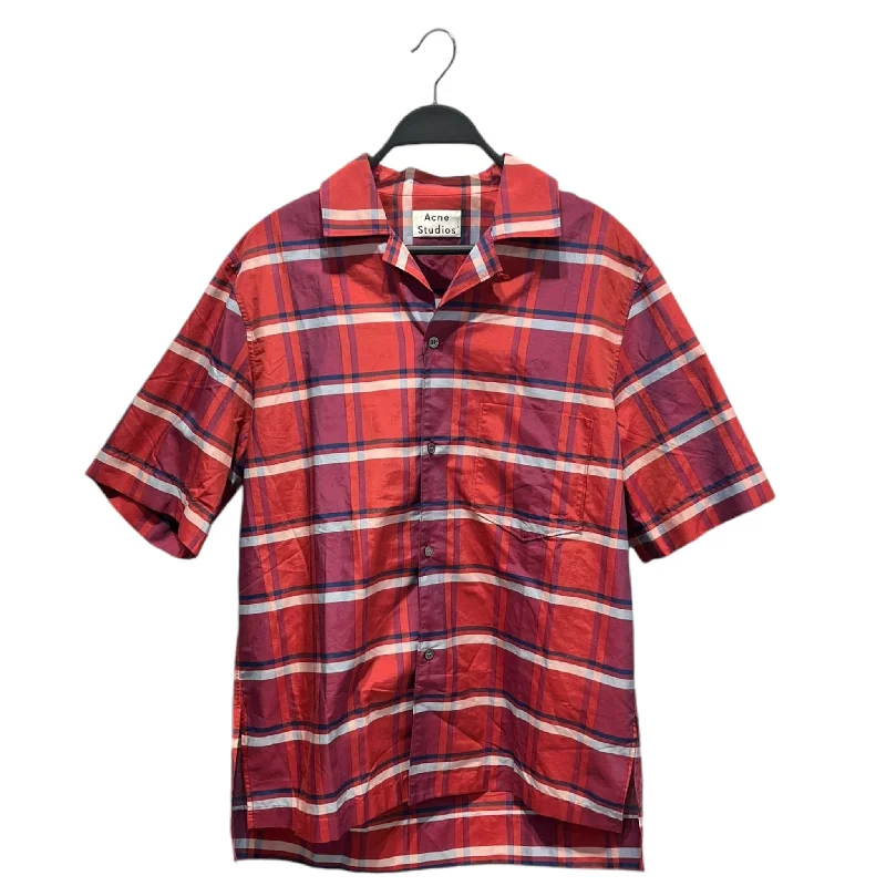 Acne Studios/SS Shirt/46/Cotton/RED/Plaid/