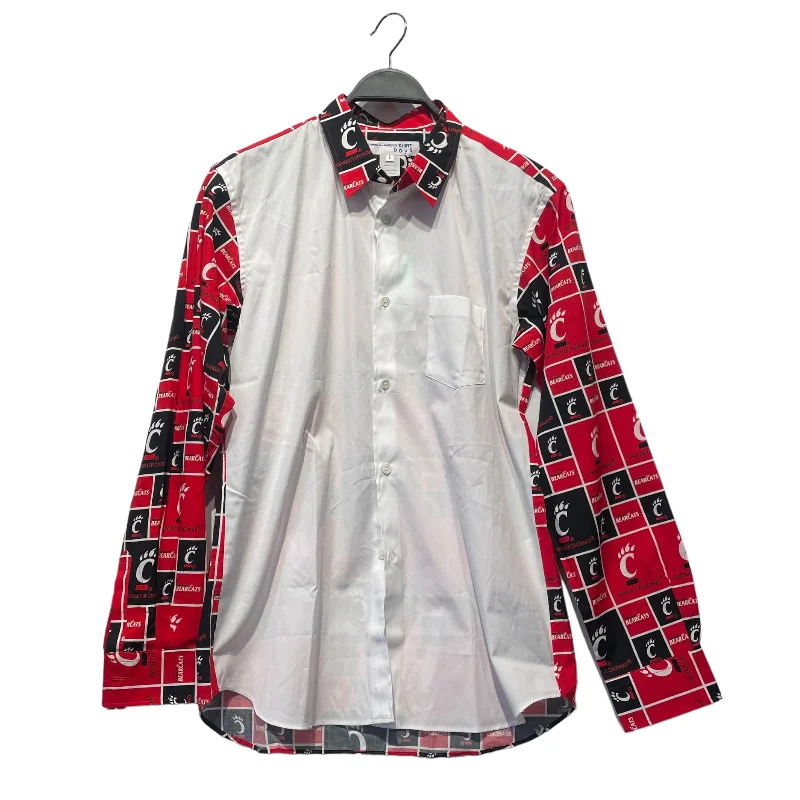 COMME des GARCONS SHIRT BOYS/LS Shirt/L/Cotton/WHT/All Over Print/