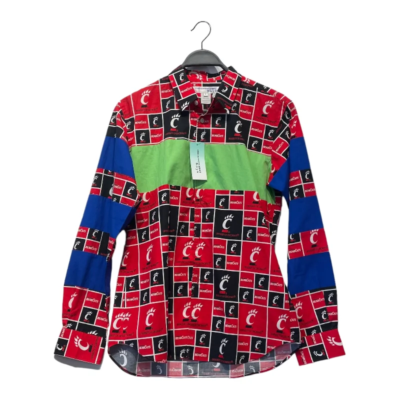 COMME des GARCONS SHIRT BOYS/LS Shirt/M/Cotton/RED/All Over Print/GREEN LINE