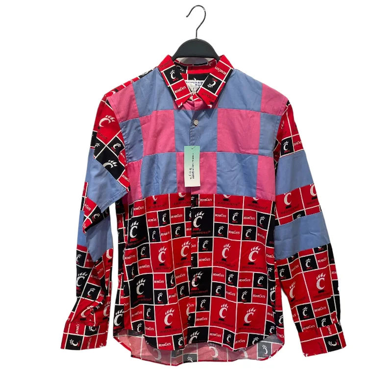 COMME des GARCONS SHIRT BOYS/LS Shirt/S/Cotton/MLT/All Over Print/PINK/BLUE SQUARES