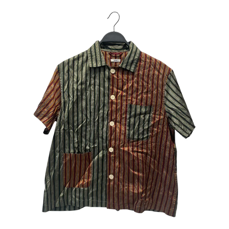 BODE/SS Shirt/S/Silk/MLT/Stripe/GREEN & RED STRIPE