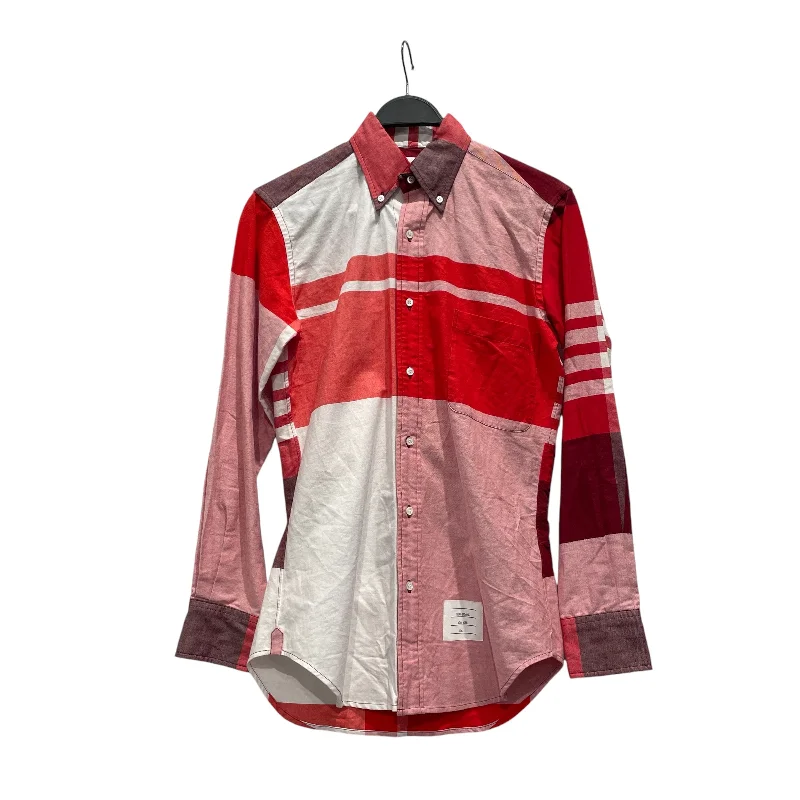 THOM BROWNE. NEW YORK/LS Shirt/1/Cotton/RED/Plaid/