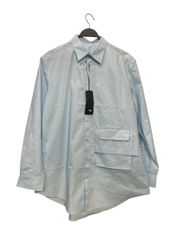 Y-3/LS Shirt/M/Cotton/BLU/