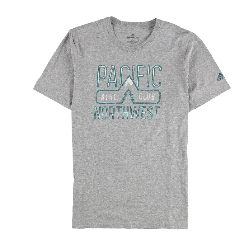 Adidas Mens Pacific Northwest Graphic T-Shirt, Grey, Large