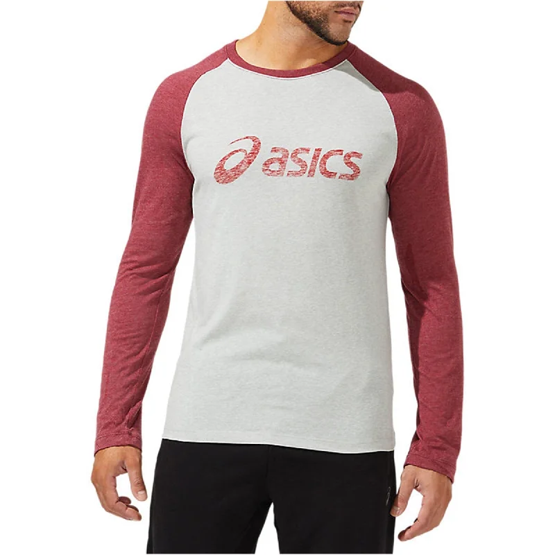 ASICS Mens LockUp Graphic T-Shirt, Grey, Small