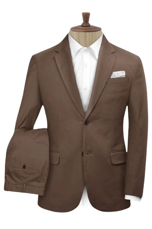 Brown Natural Cashmere Cotton Suit