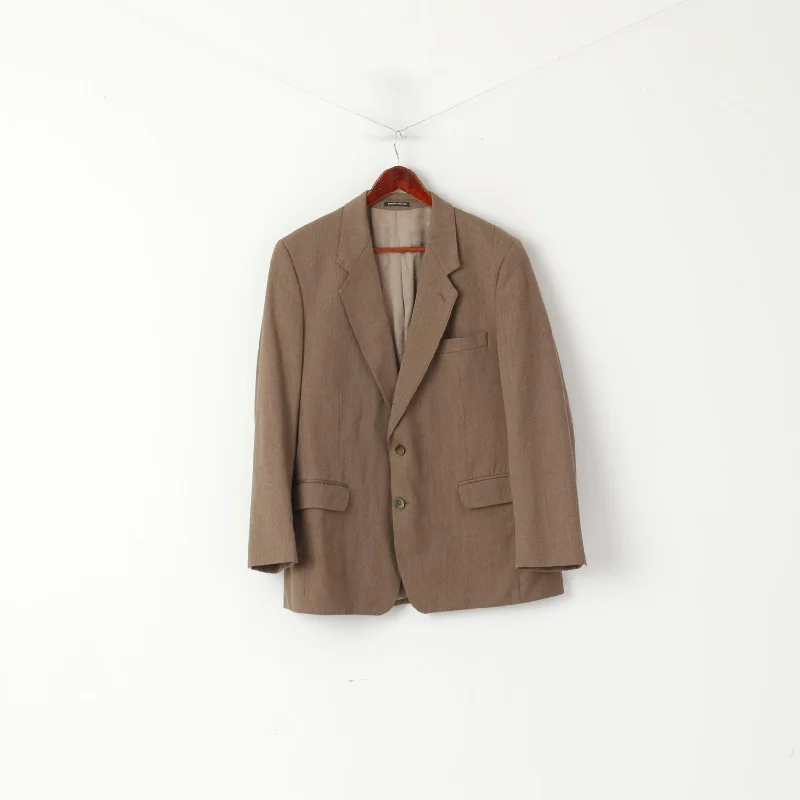 John G Hardy Of London Men 42 Blazer Brown Wool Vintage 90s Single Breasted  Jacket