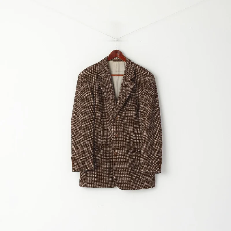 Hugo Boss Men 40 50 Blazer Brown Einstein Wool Look Mr Single Breasted Jacket