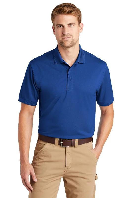 CornerStone Mens Industrial Moisture Wicking Short Sleeve Polo Shirt - Royal Blue