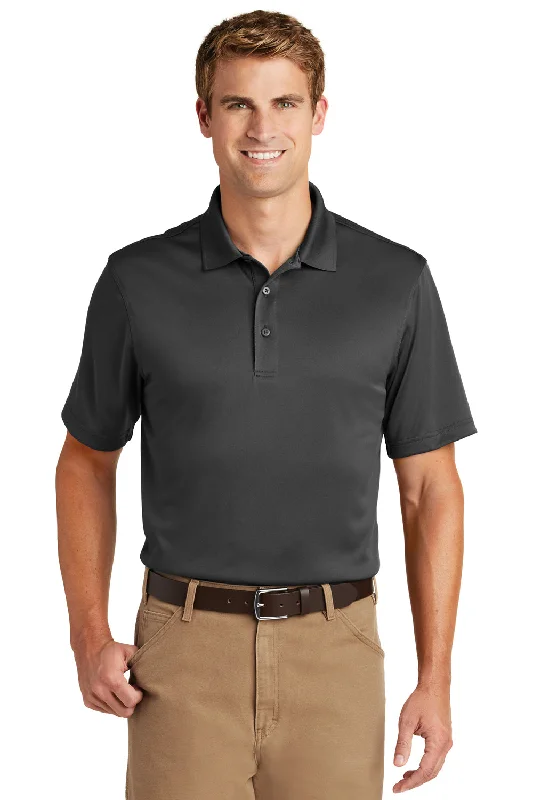 CornerStone Mens Select Moisture Wicking Short Sleeve Polo Shirt - Charcoal Grey