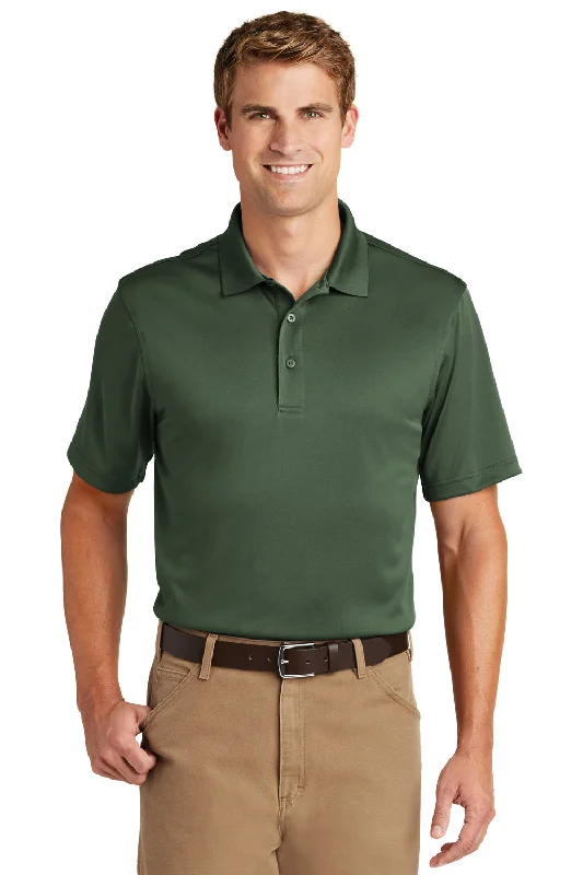 CornerStone Mens Select Moisture Wicking Short Sleeve Polo Shirt - Dark Green