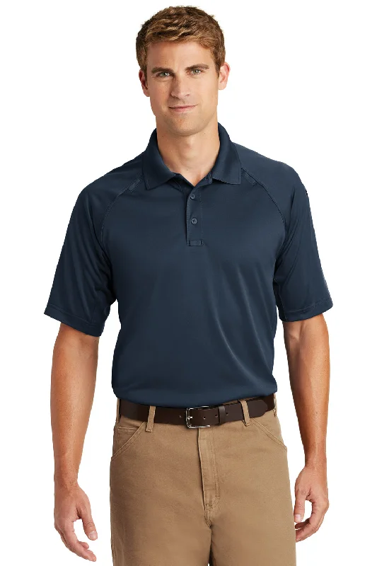 CornerStone Mens Select Tactical Moisture Wicking Short Sleeve Polo Shirt - Dark Navy Blue