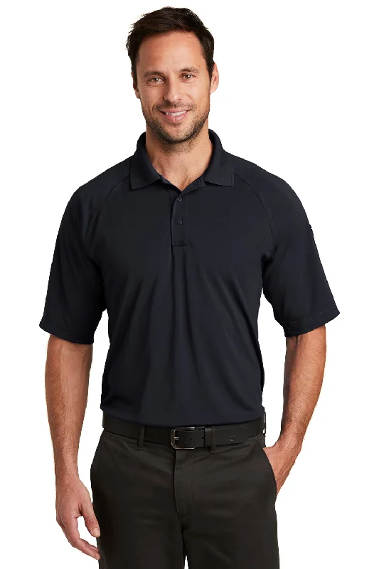 CornerStone Mens Select Tactical Moisture Wicking Short Sleeve Polo Shirt - Dark Navy Blue