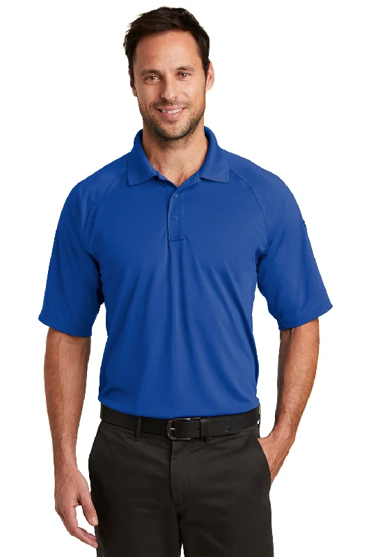 CornerStone Mens Select Tactical Moisture Wicking Short Sleeve Polo Shirt - Royal Blue