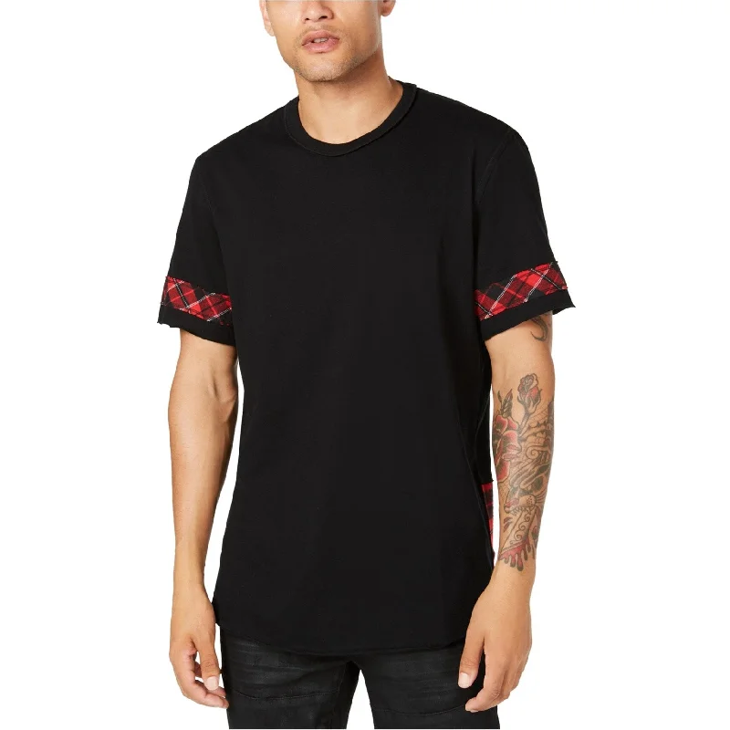 I-N-C Mens Tweak Plaid Basic T-Shirt