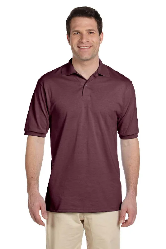 Jerzees Mens SpotShield Stain Resistant Short Sleeve Polo Shirt - Maroon