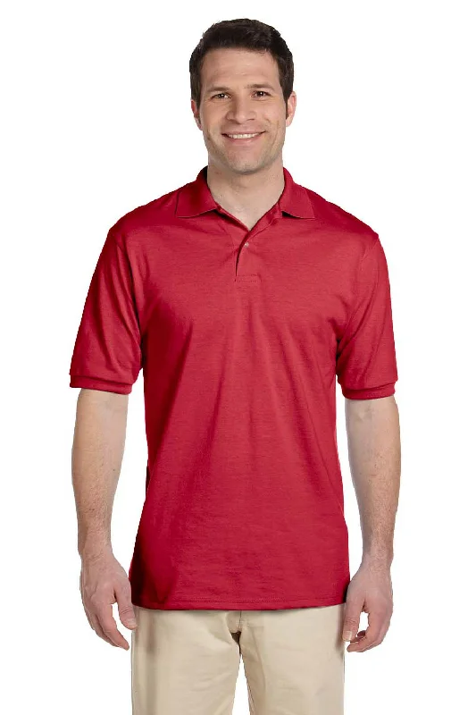 Jerzees Mens SpotShield Stain Resistant Short Sleeve Polo Shirt - True Red