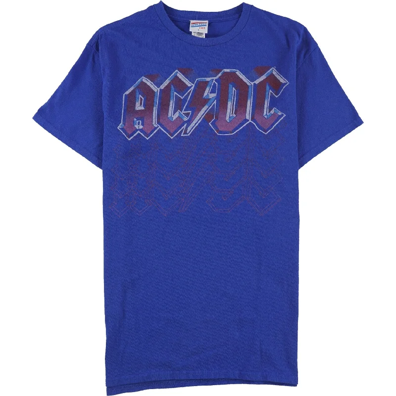 Junk Food Mens ACDC Graphic T-Shirt, Blue, Small