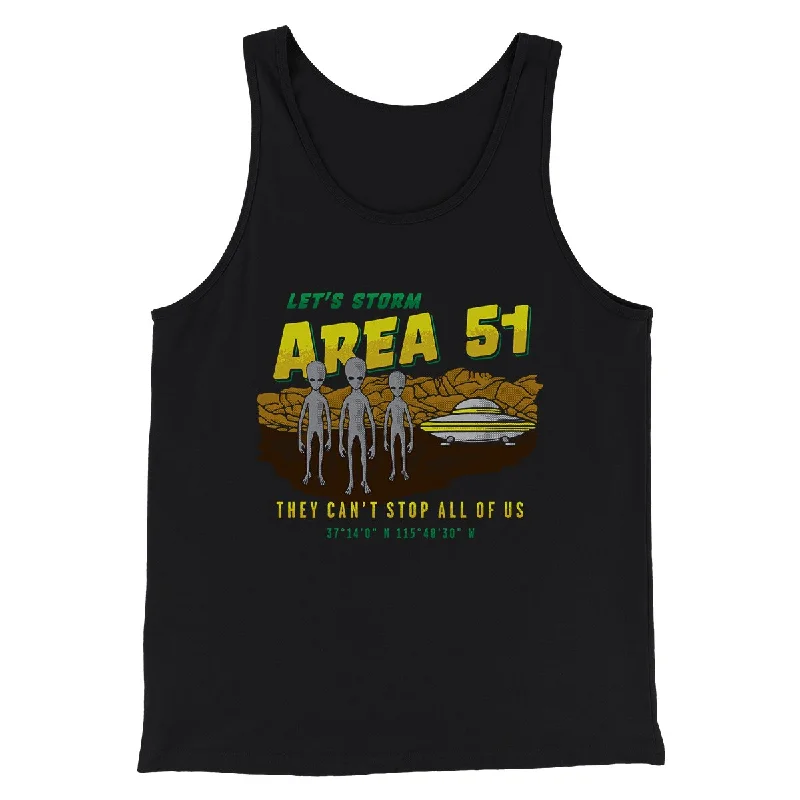 Let's Storm Area 51 Funny Men/Unisex Tank Top