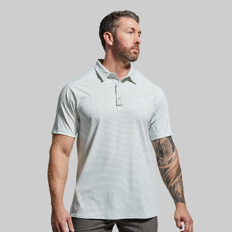 Men's Tek Polo (Sky Blue Stripe)