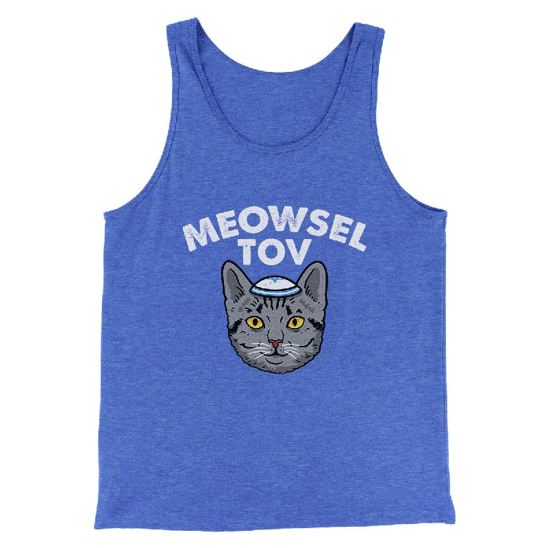 Meowsel Tov Funny Hanukkah Men/Unisex Tank Top