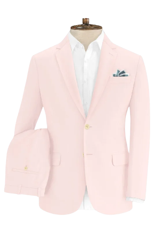 Pink Cotton Stretch Suit