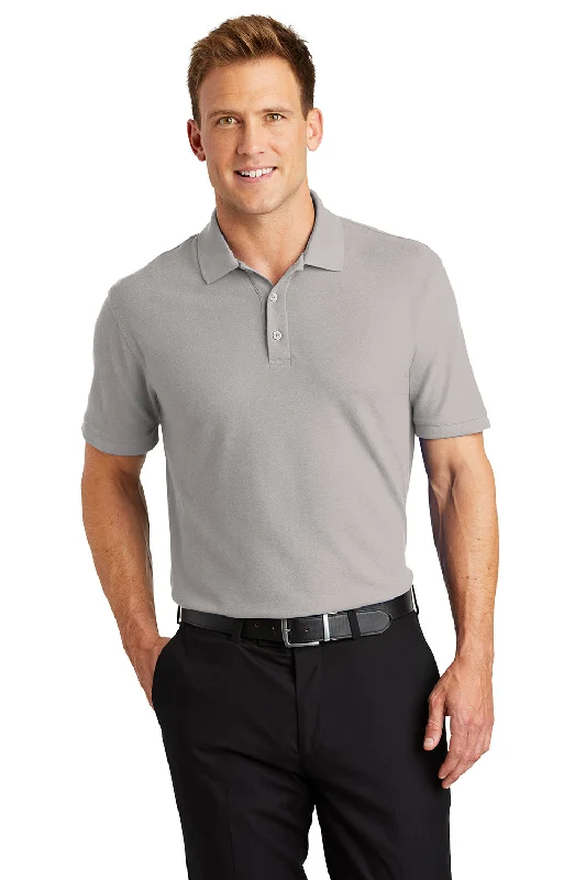 Port Authority Mens Core Classic Short Sleeve Polo Shirt - Gusty Grey