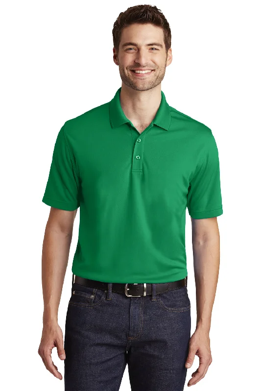 Port Authority Mens Dry Zone Moisture Wicking Short Sleeve Polo Shirt - Bright Kelly Green