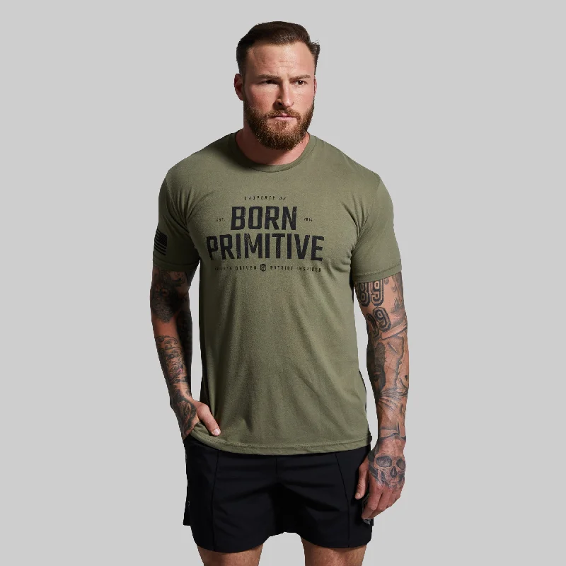 Property of Born Primitive Tee (Tactical Green)