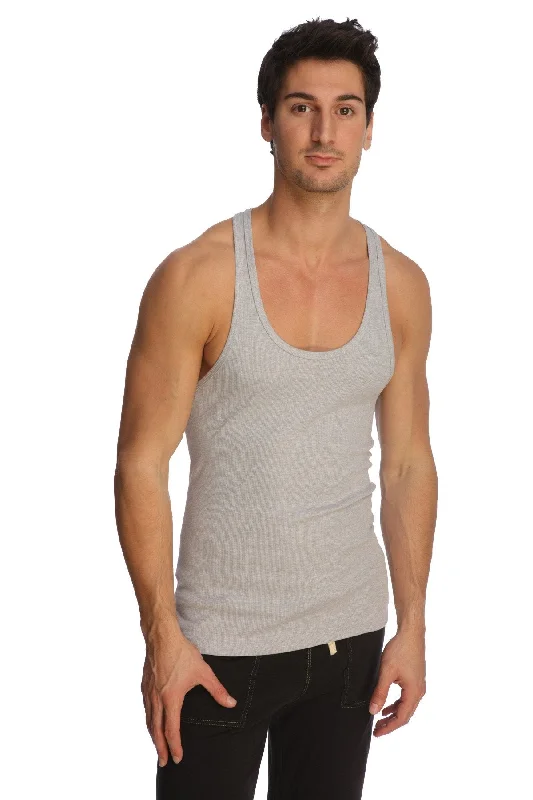 Racer-back Yoga Tank (Heather Grey)