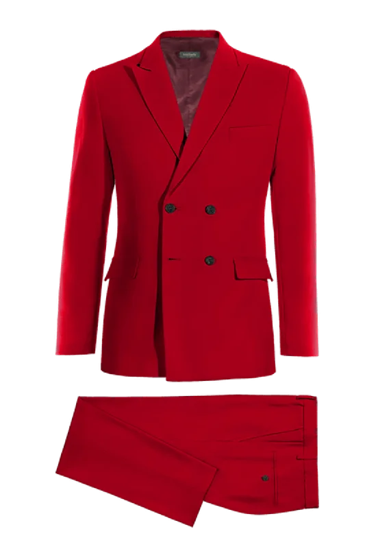 Red Double Breasted 3-Piece Suit