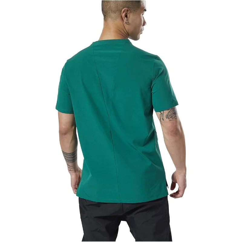 Reebok Mens Training Supply Woven Basic T-Shirt, Green, Large