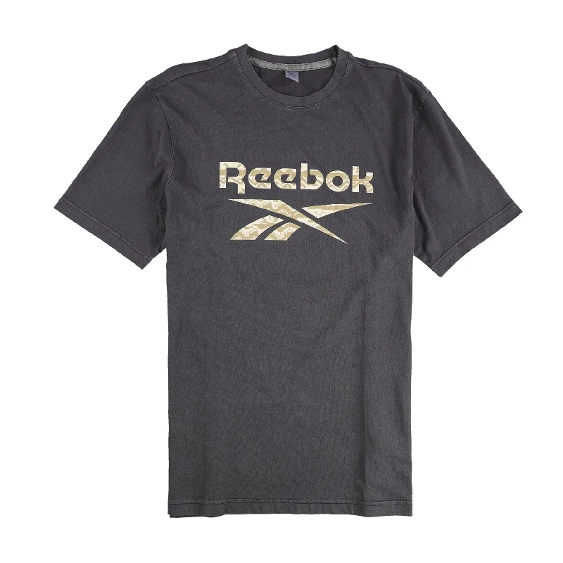 Reebok Mens Unisex Premium Vector Logo Graphic T-Shirt, Black, Large