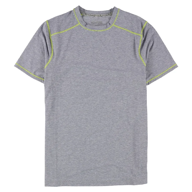 SOLFIRE Mens Tech Basic T-Shirt, Grey, Small