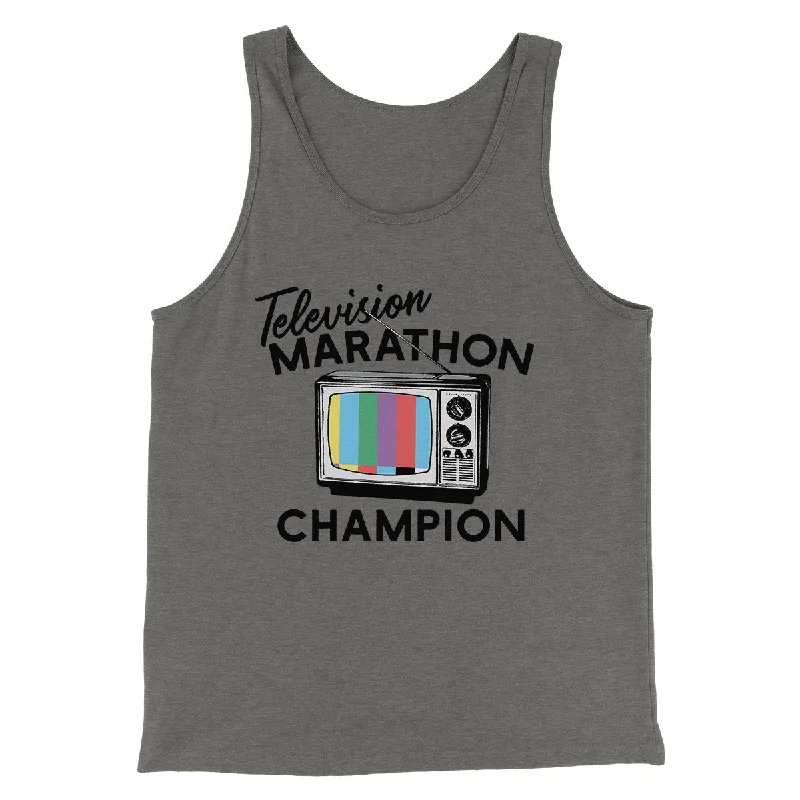 Television Marathon Champion Funny Movie Men/Unisex Tank Top