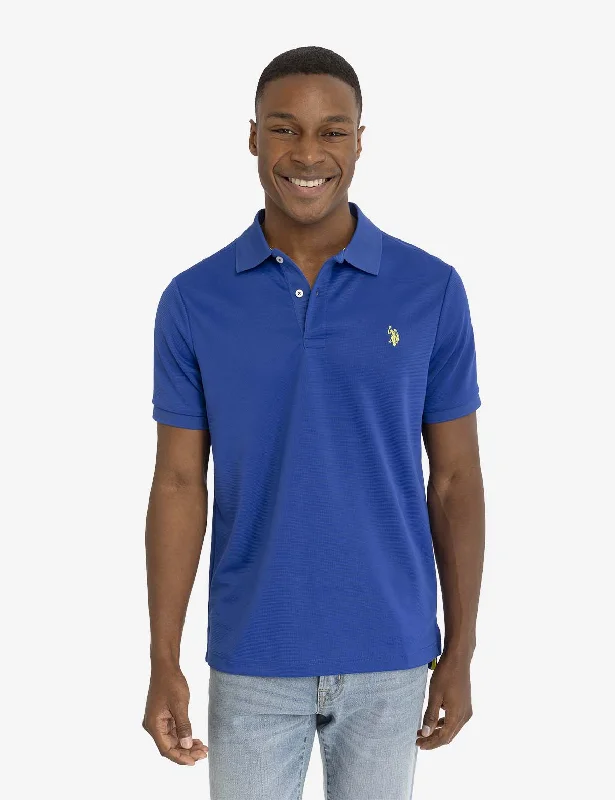 TEXTURED OTTOMAN POLO SHIRT