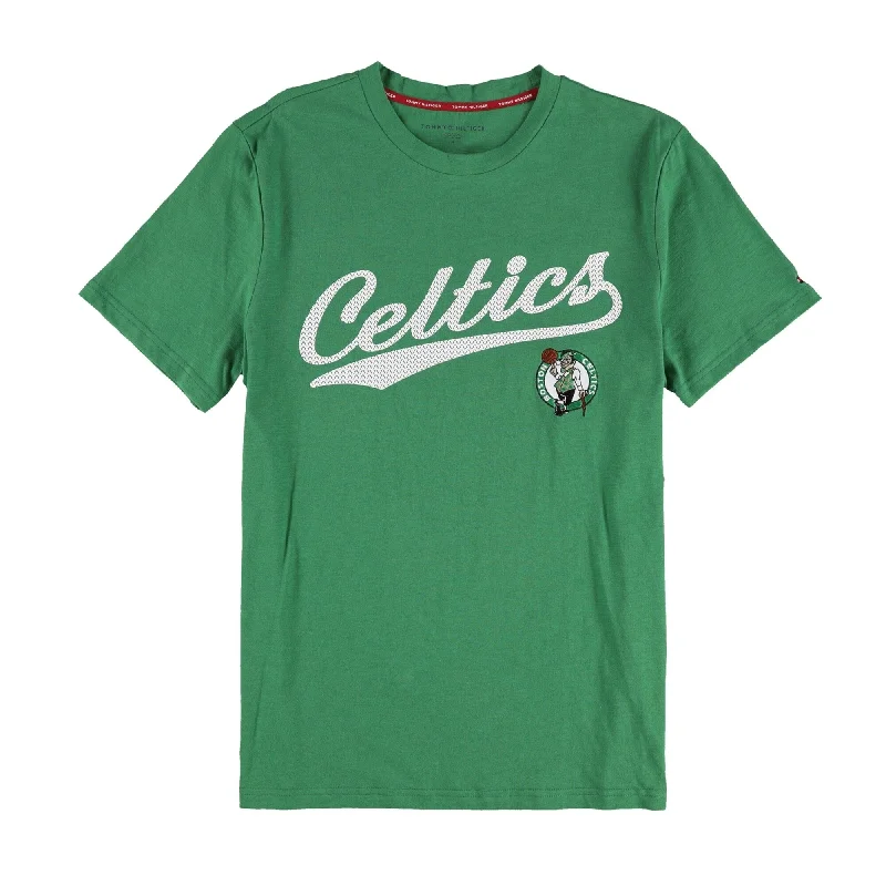 Tommy Hilfiger Mens Boston Celtics Graphic T-Shirt, Green, Medium