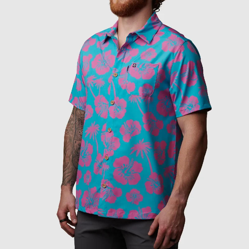 Voyager Button Up (Bayfront Hibiscus)